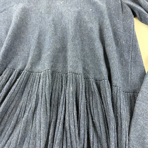 Max Studio Blouse Shirt Women Medium Blue Ruffled - Picture 5 of 10